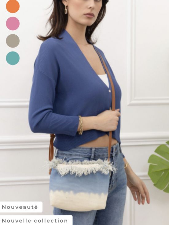 Sac bandoulière bicolore outlet