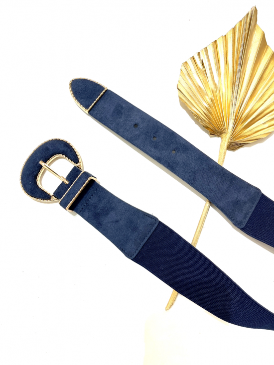 Ceinture elastique bleu marine femme hot sale